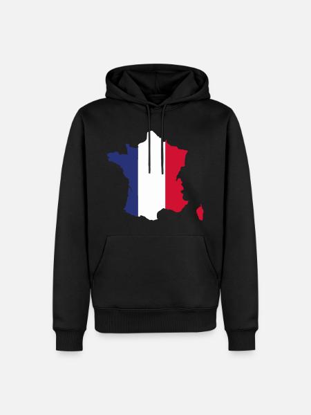Flagge Frankreichs - Flagge Frankreichs - Männer Premium Bio Hoodie - Schwarz