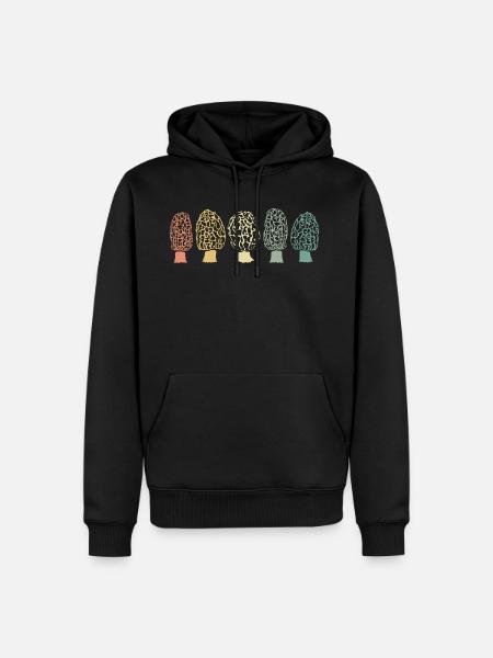 Morilles - Sweat à capuche Premium bio Homme - noir