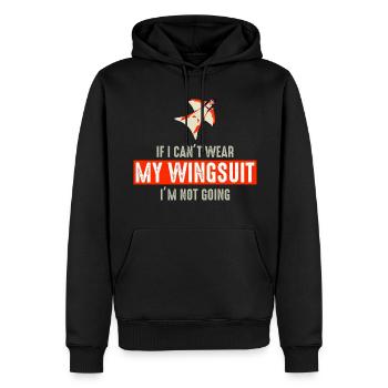 Wingsuit fliegen Base Jumping Fallschirmspringen Wingsuiting - Männer Premium Bio Hoodie - Schwarz - Vorne - Nico (187cm)