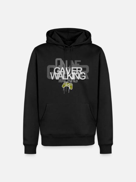 Gamer Walking - Men’s Premium Organic Hoodie - black