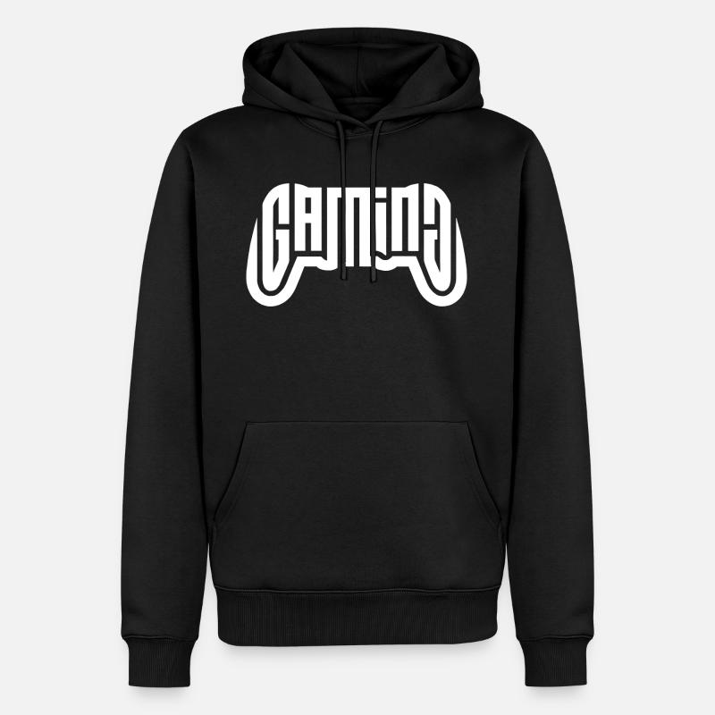Jeu - Sweat à capuche Premium bio Homme - noir