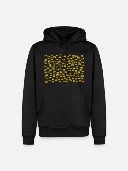 Wohnmobile klein gold querformat - Männer Premium Bio Hoodie - Schwarz