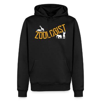 Zoowärter Zoologie - Sweat à capuche Premium bio Homme - noir - Devant - Nico (187cm)
