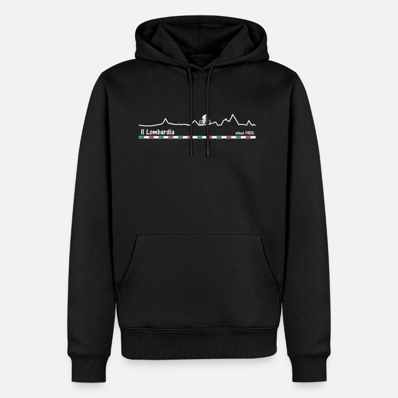 Visite de la Lombardie - Sweat à capuche Premium bio Homme - noir