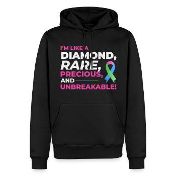 Diamond Like Rare Disease se démarque par la sensibilisation - Sweat à capuche Premium bio Homme - noir - Devant - Nico (187cm)