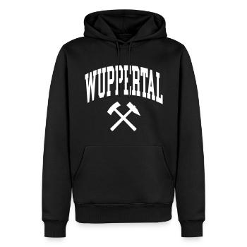 Wuppertal - Sweat à capuche Premium bio Homme - noir - Devant - Nico (187cm)