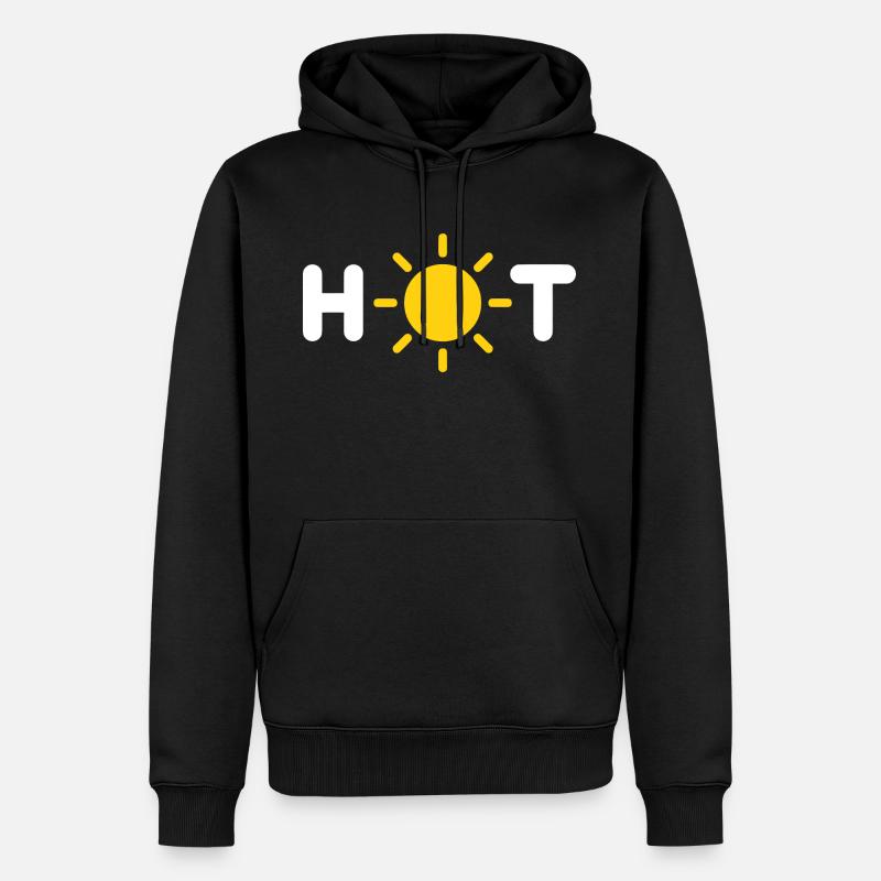 Hot - Männer Premium Bio Hoodie - Schwarz