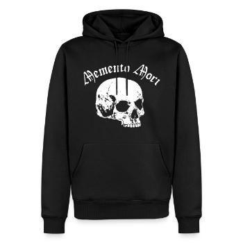 Memento Mori with Gothic Skull - Men’s Premium Organic Hoodie - black - Front - Nico (187cm)