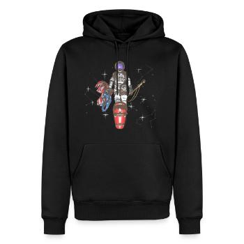 Der letzte Raumfahrer - Männer Premium Bio Hoodie - Schwarz - Vorne - Nico (187cm)