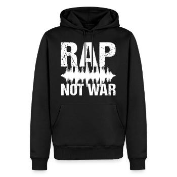 Rap Not War Peace Hip Hop Musik Rap - Männer Premium Bio Hoodie - Schwarz - Vorne - Nico (187cm)