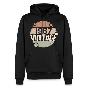 Jahrgang 1967 Retro Geschenke 1967 Jahrgang 1967 - Männer Premium Bio Hoodie - Schwarz - Vorne - Nico (187cm)