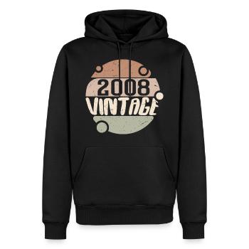Vintage 2008 Retro Gifts 2008 Vintage 2008 - Men’s Premium Organic Hoodie - black - Front - Nico (187cm)