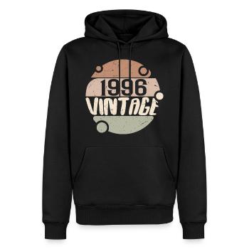 Jahrgang 1996 Retro Geschenke 1996 Jahrgang 1996 - Männer Premium Bio Hoodie - Schwarz - Vorne - Nico (187cm)