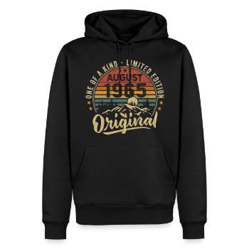 August 1965 Birthday Gift 1965 Legends August - Men’s Premium Organic Hoodie - black - Front - Nico (187cm)