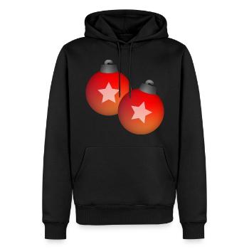 Weihnachten Kugeln Schmuck Winter Geschenk - Männer Premium Bio Hoodie - Schwarz - Vorne - Nico (187cm)