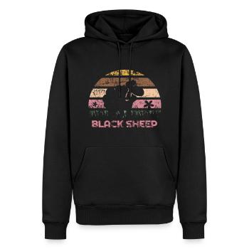 black sheep - Schwarzes Schaf - Männer Premium Bio Hoodie - Schwarz - Vorne - Nico (187cm)