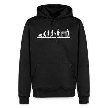 Aquarium Evolution - Sweat à capuche Premium bio Homme - noir - Devant - Nico (187cm)