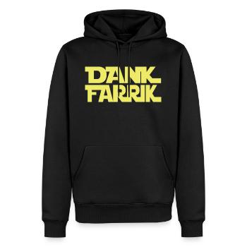Thanks Farrik - Men’s Premium Organic Hoodie - black - Front - Nico (187cm)