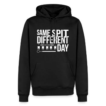 Dentist Same Spit Different - Men’s Premium Organic Hoodie - black - Front - Nico (187cm)