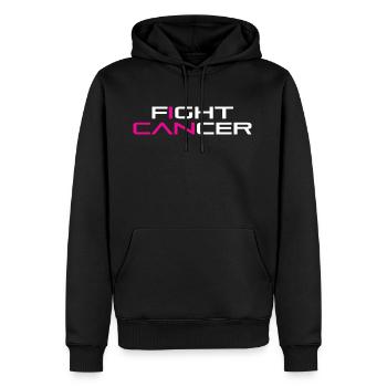 Lutte contre le cancer - Sweat à capuche Premium bio Homme - noir - Devant - Nico (187cm)
