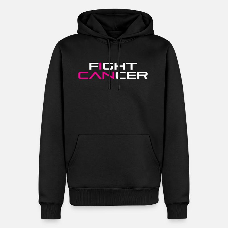 Kampf gegen Krebs - Männer Premium Bio Hoodie - Schwarz