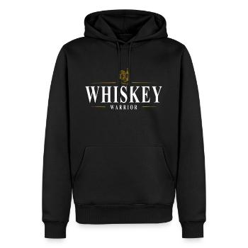 Whiskey Warrior - Männer Premium Bio Hoodie - Schwarz - Vorne - Nico (187cm)