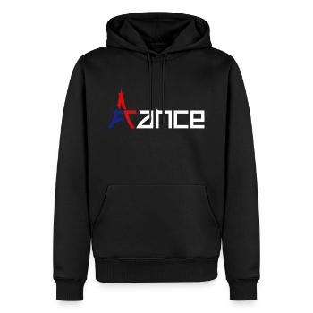 France - Frankreich - Männer Premium Bio Hoodie - Schwarz - Vorne - Nico (187cm)