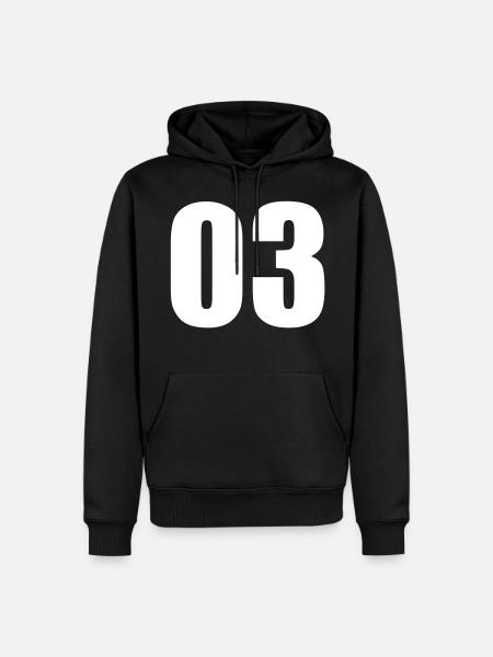03 - Männer Premium Bio Hoodie - Schwarz