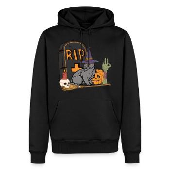Mignon et effrayant British Shorthair Cat - Sweat à capuche Premium bio Homme - noir - Devant - Nico (187cm)
