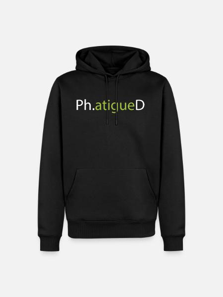 Fat graduate student - Men’s Premium Organic Hoodie - black