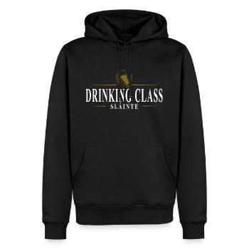 Drinking Class "Sláinte" - Männer Premium Bio Hoodie - Schwarz - Vorne - Nico (187cm)