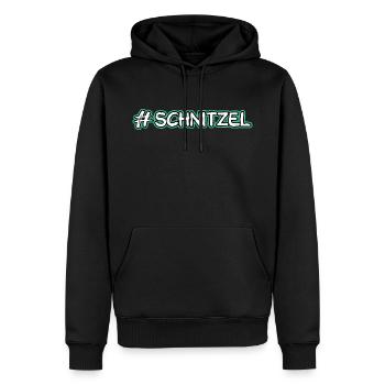 #Schnitzel, Schnitzel - Männer Premium Bio Hoodie - Schwarz - Vorne - Nico (187cm)