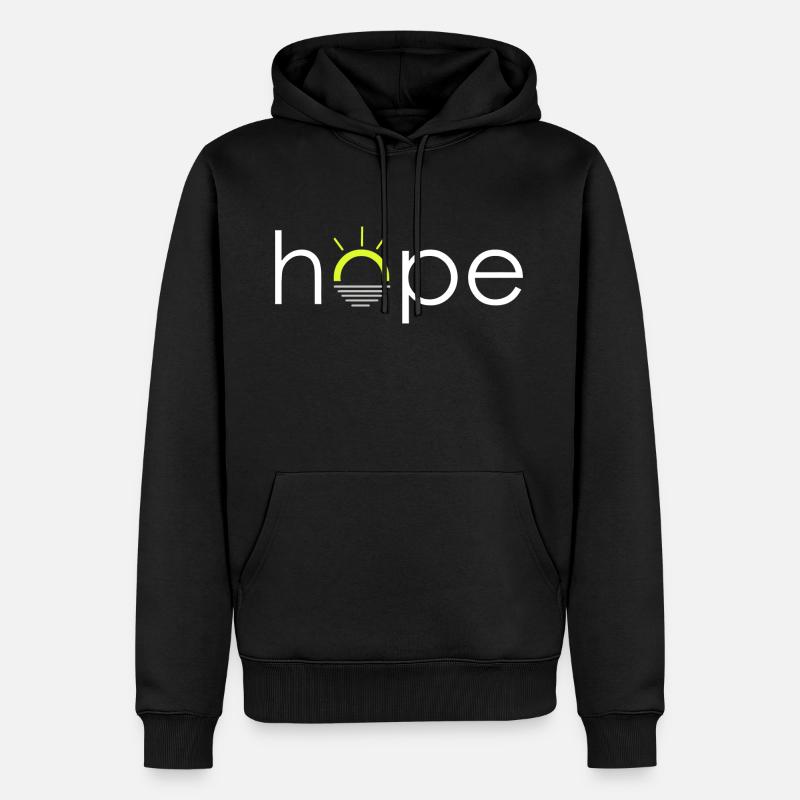 Hope - Hoffnung - Männer Premium Bio Hoodie - Schwarz