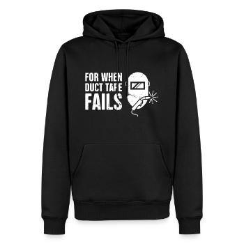 Welder For When Duct Tape Fails - Men’s Premium Organic Hoodie - black - Front - Nico (187cm)