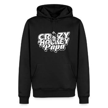 Crazy Hockey Papa - Men’s Premium Organic Hoodie - black - Front - Nico (187cm)