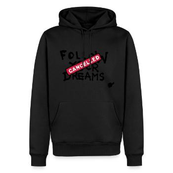 Follow your Dreams Cancelled - Sweat à capuche Premium bio Homme - noir - Devant - Nico (187cm)