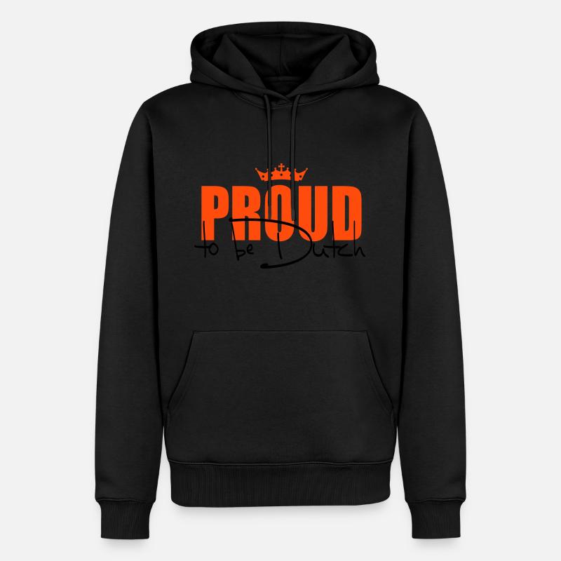 Proud to be Dutch - Männer Premium Bio Hoodie - Schwarz