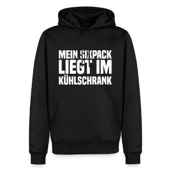 Mein Sixpack Liegt Im Kühlschrank - Männer Premium Bio Hoodie - Schwarz - Vorne - Nico (187cm)