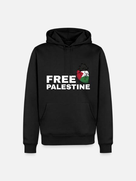 Free Palestine - Männer Premium Bio Hoodie - Schwarz