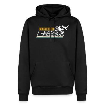 i d rather be moto crossing - Männer Premium Bio Hoodie - Schwarz - Vorne - Nico (187cm)