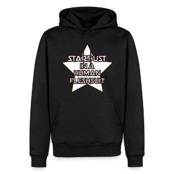 Stardust in human fleshsuit Stardust fun star - Men’s Premium Organic Hoodie - black - Front - Nico (187cm)