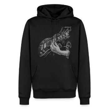 Rock Guitar - Männer Premium Bio Hoodie - Schwarz - Vorne - Nico (187cm)