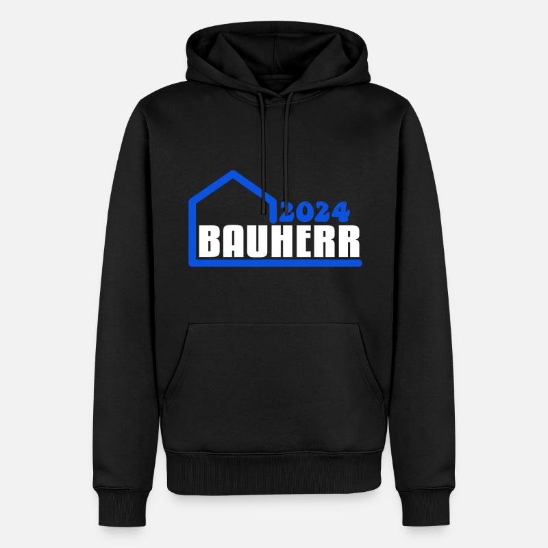 Bauherr 2024 - Männer Premium Bio Hoodie - Schwarz