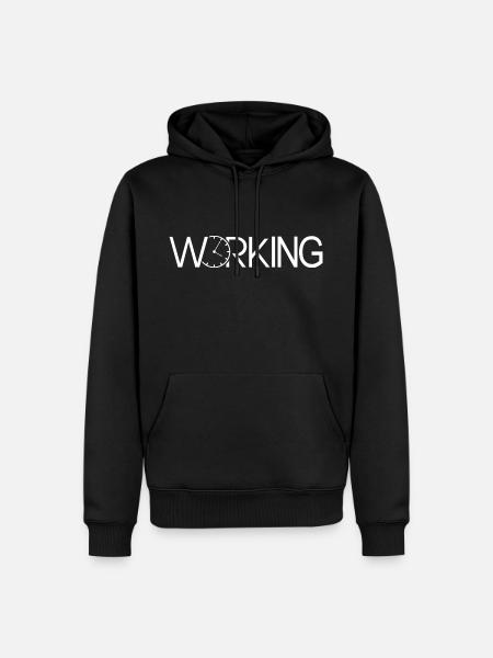 Working - Männer Premium Bio Hoodie - Schwarz