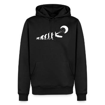 Kiten - Männer Premium Bio Hoodie - Schwarz - Vorne - Nico (187cm)
