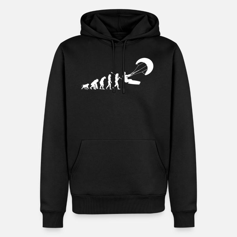 Kiten - Sweat à capuche Premium bio Homme - noir