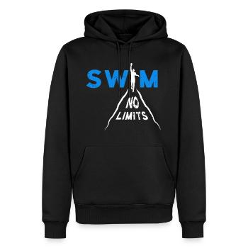 Swimming Swim No Limits - Men’s Premium Organic Hoodie - black - Front - Nico (187cm)
