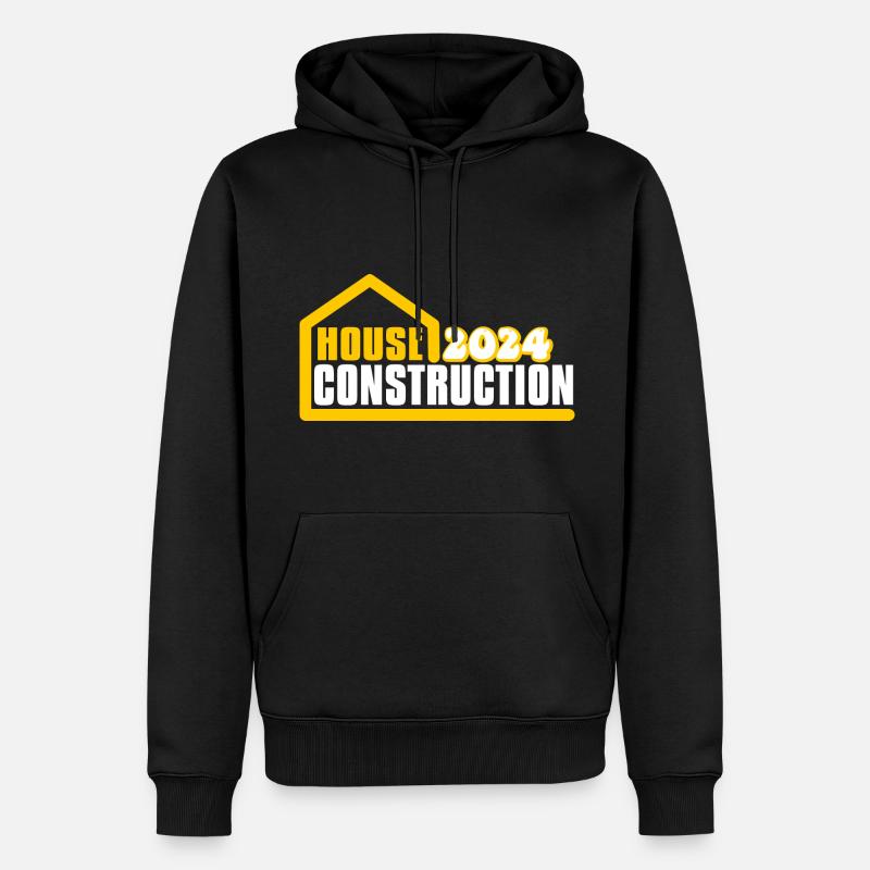 Construction de maisons 2024 - Sweat à capuche Premium bio Homme - noir