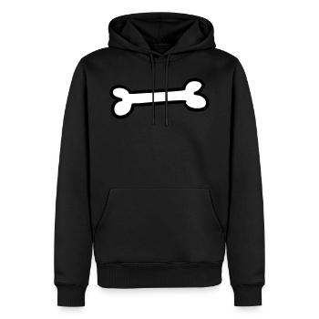 Chien chien cadeau amoureux de chien - Sweat à capuche Premium bio Homme - noir - Devant - Nico (187cm)