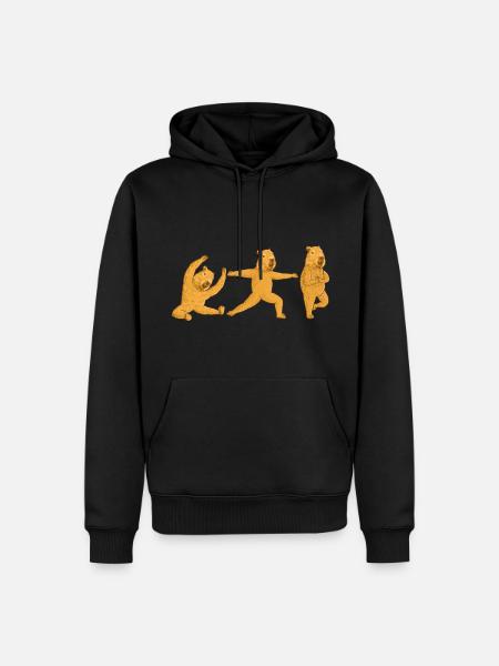 Capybara Yoga Exercises - Men’s Premium Organic Hoodie - black